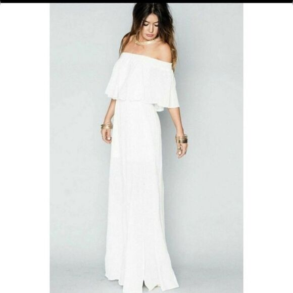 Show Me Your Mumu Hacienda White Maxi Dress Women' - Picture 2 of 9